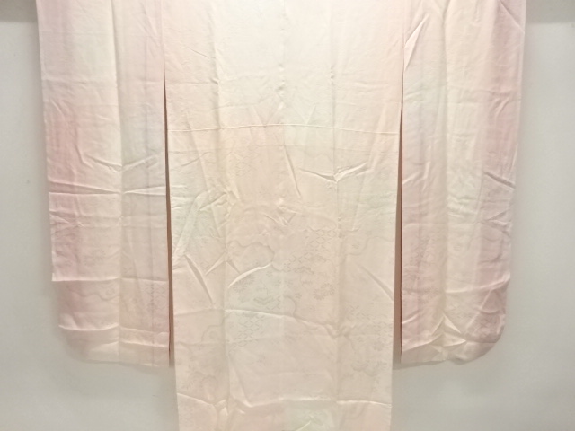JAPANESE KIMONO / JUBAN FOR FURISODE / WOVEN FLORAL PLANTS